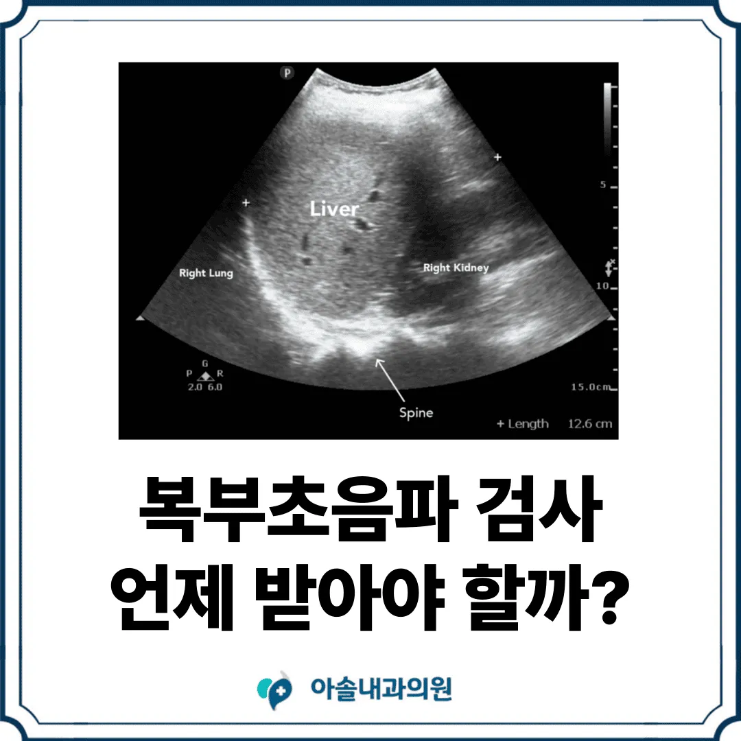 검단 복부초음파 검사, 언제 받아야 할까? 복부초음파로 알 수 있는 질환 - 아솔내과